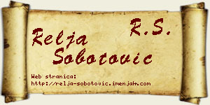 Relja Šobotović vizit kartica